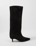 Nelly - Sort - Stiletto Under Knee Soft Boot