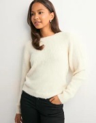 Vero Moda - Hvid - Vmnovah Ls O-Neck Pullover Ga Noos