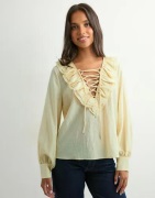 Neo Noir - Gul - Katarina Crepe Ruffle Blouse