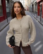 Nelly - Beige - Alpaca Blend Knit Cardigan