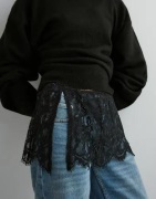 Nelly - Sort - Lace Mini Skirt