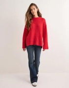 Only - Rød - Onlmaggie Life Ls Loose O-Neck Cc K