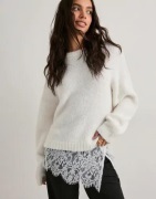 Nelly - Hvid - Lace Mini Skirt