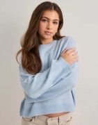 Only - Blå - Onlsimoni L/S O-Neck Pullover Knt N