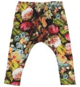 Christina Rohde Leggings - Baby - Sort m. Blomster