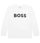 BOSS Bluse - Hvid m. Navy