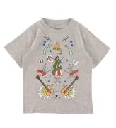 Stella McCartney Kids T-shirt - GrÃ¥meleret m. Print