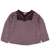 Noa Noa miniature Bluse - Bordeaux m. Prikker