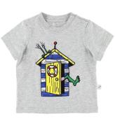 Stella McCartney Kids T-shirt - GrÃ¥meleret m. Hus