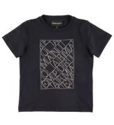 Emporio Armani T-shirt - Navy m. Broderi