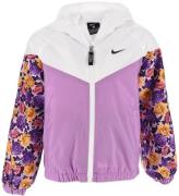 Nike Jakke - Floral Windrunner - Hvid/Lilla