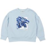 Kenzo Sweatshirt - Pale Blue m. Tiger