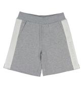 Moncler Sweatshorts - GrÃ¥meleret m. Hvid