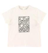 Emporio Armani T-shirt - Hvid m. Broderi