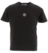 Stone Island T-shirt - Sort/Hvid m. Print