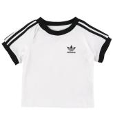 adidas Originals T-shirt - 3 Stripes - Hvid m. Logo