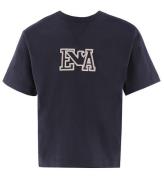 Emporio Armani T-shirt - Navy m. Broderi