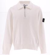 Stone Island Bluse m. LynlÃ¥s - Strik - Hvid