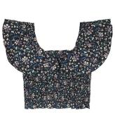 Designers Remix Top - Sandrine - Black Flower Print