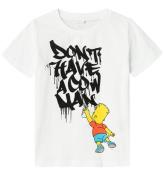 Name It T-Shirt - NkmMilas Simpsons - Bright White