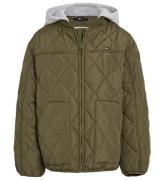 Tommy Hilfiger Dynejakke - Utility Olive