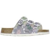 Superfit Sandaler - Fussbettpantoffel - Lilla m. Print