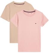 Tommy Hilfiger T-shirts - 2-pak - Soft Rose/Balanced Beige