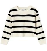 Name It Bluse - Strik - NkfNilla - Jet Stream/w. Black Stripes