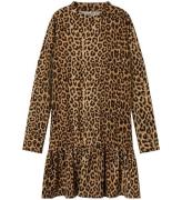 Name It Kjole l/Ã¦ - NkfNuni - Sort m. Leopardprint