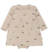 Minymo Kjole - Sweat - Beige Melange