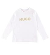 HUGO Bluse - Hvid m. Beige