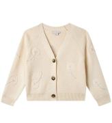 Stella McCartney Kids Cardigan - Strik - Creme med Blomster