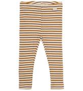 Petit Piao Leggings - Rib - Modal - Chocolate Brown/Golden Sun/D