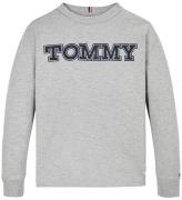 Tommy Hilfiger Bluse - Flags Patches - Light Grey Heather