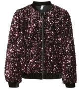 Vero Moda Girl Cardigan - VmBella - Black/Rosegold Sequin