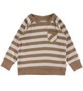Katvig Bluse - Brun/Beige Stribet