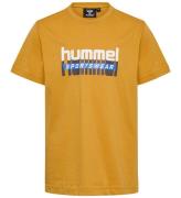 Hummel T-shirt - hmlTukas - Golden Spice m. Print