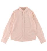 GANT Skjorte - Oxford -  Apricot/Hvidstribet