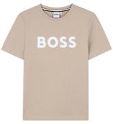 BOSS T-shirt - Stone m. Hvid