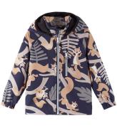 Reima Softshelljakke m. Fleecefor - Vantti - Navy m. Print