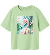 Name It T-shirt - NkfVotea - Arcadian Green/Flamingo