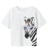 Name It T-shirt - NmfVotea - Bright White/Zebra