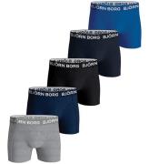 BjÃ¶rn Borg Boxershorts - 5-pak - BlÃ¥/Sort/GrÃ¥