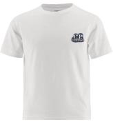 C.P. Company T-shirt - Gauze White m. BlÃ¥