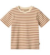 Wheat T-shirt - Fabian - Warm Caramel Stripe