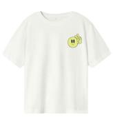 Name it T-shirt - NkmZulla - Bright White/SUNNY LIME