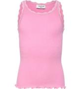 Rosemunde Top - Rib - Balta - Prism Pink m. Bonder