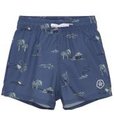 Color Kids Badeshorts - AOP - Vintage Indigo