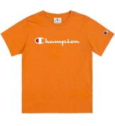 Champion T-shirt - Orange m. Print