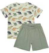 Minymo ShortssÃ¦t - T-shirt/Shorts - Sea Spray m. Dinosaurer